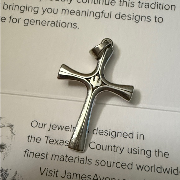 James Avery Jewelry - Retired James Avery Sterling Silver Descending Dove Serenity Cross Pendant EUC